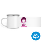 Кружка металлическая белая (круговая запечатка)