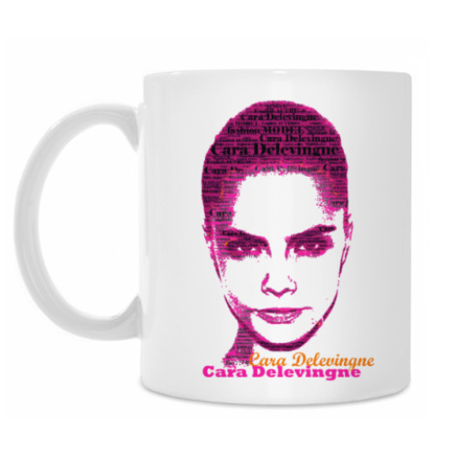 Кружка с принтом Cara Delevingne/Кара Делевинь