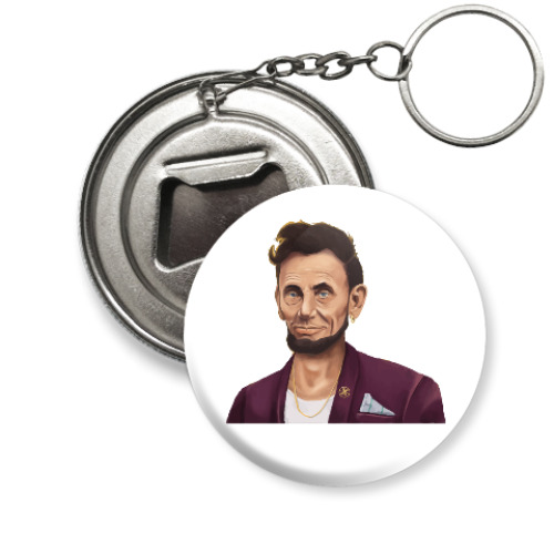 Брелок-открывашка с принтом Линкольн