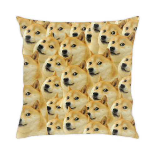 Подушка с принтом DOGE