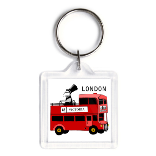 Брелок с принтом  'Лондон'