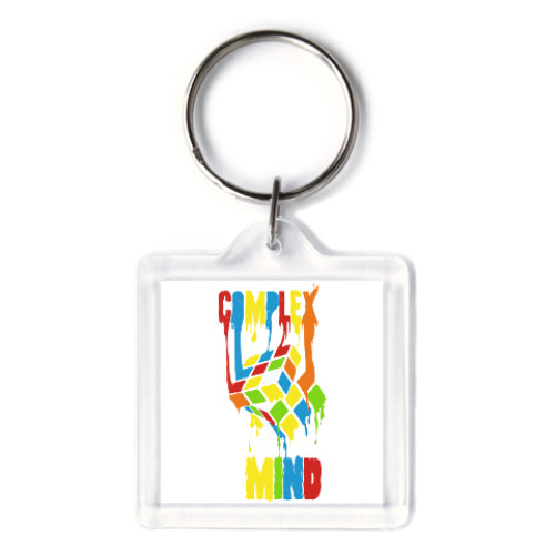 Брелок с принтом Кубик Рубика (Complex Mind)