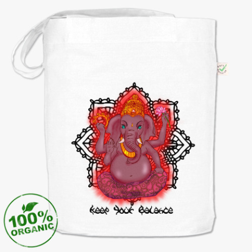 Сумка шоппер с принтом Ганеша