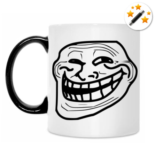 Кружка-хамелеон с принтом Troll