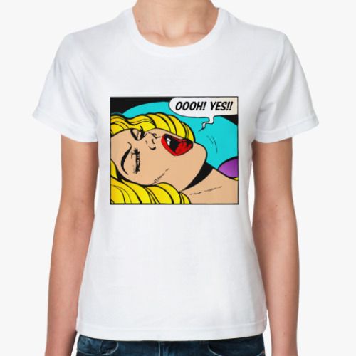 Классическая футболка с принтом Страсть