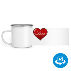 Кружка металлическая белая (круговая запечатка)