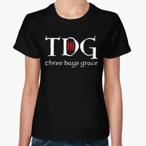 Женская футболка с принтом Three Days Grace