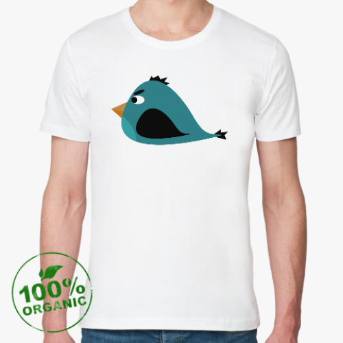 Футболка из органик-хлопка с принтом Злая птица