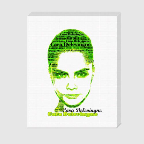 Холст с принтом Cara Delevingne/Кара Делевинь