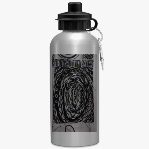 Бутылка с карабином (500 мл) Декор. Графика.