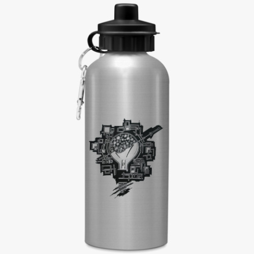 Бутылка с карабином (500 мл) с принтом Свет Ильича