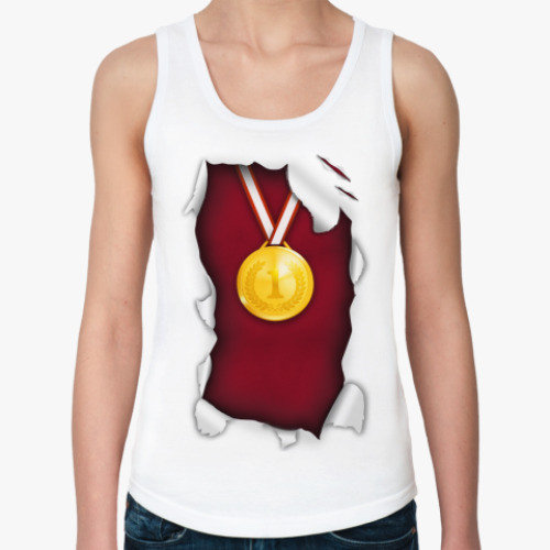 Женская майка с принтом Медаль