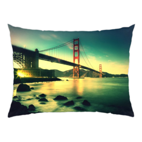 Подушка с принтом Город