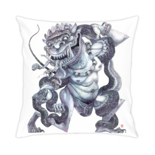 Подушка с принтом Нага