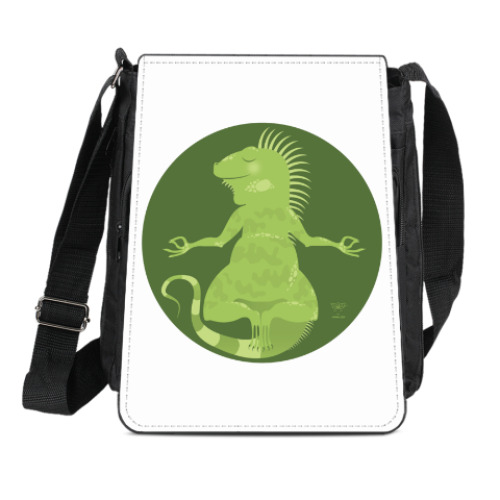 Сумка-планшет с принтом Animal Zen: I is for Iguana