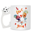 Кружка с футбольным мячиком