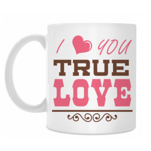 Кружка с принтом I LOVE YOU