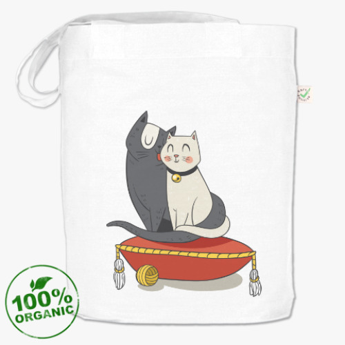 Сумка шоппер с принтом Милые кошки