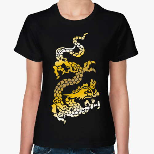 Женская футболка Золотой дракон