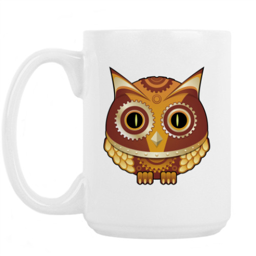 Кружка с принтом Steamy Owl