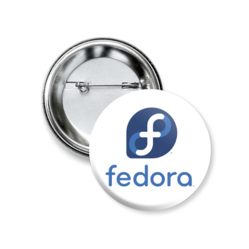 Значок 37мм с принтом Fedora