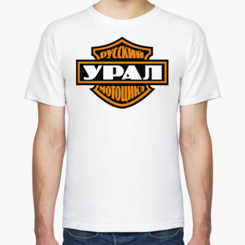 Футболка с принтом Русский урал мотоцикл