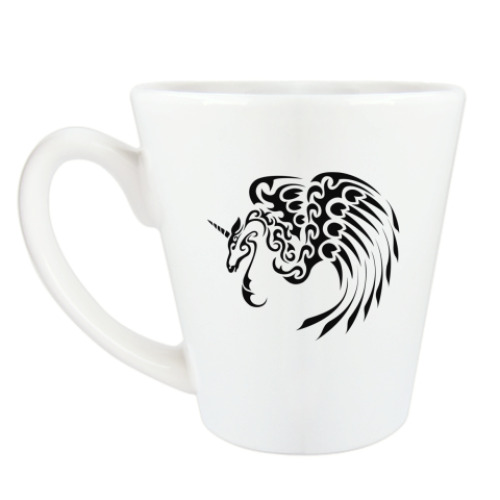 Чашка Латте с принтом единорог