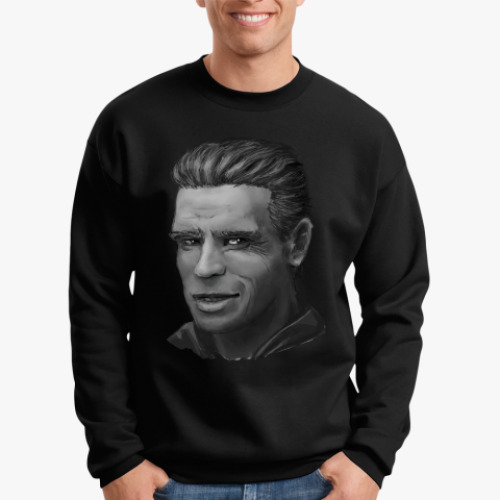 Свитшот с принтом Портрет 'Железного Арни' Aрнольда Шварценеггера