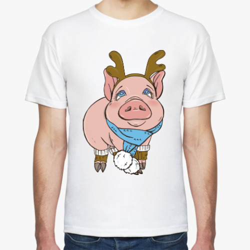 Футболка с принтом Свинка