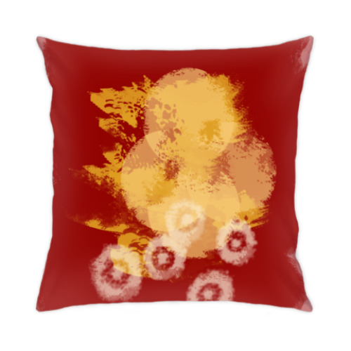 Подушка с принтом Абстракция. Круги.