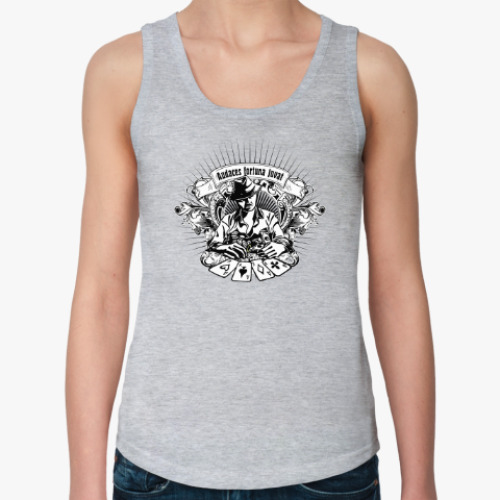 Женская майка с принтом Счастье сопутствует смелым