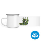 Кружка металлическая белая (круговая запечатка)