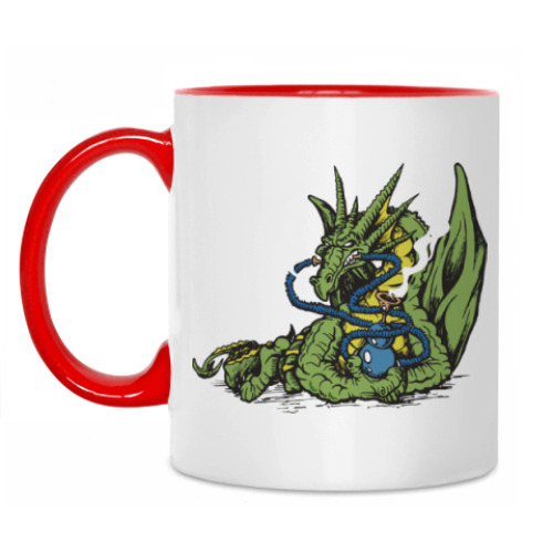 Кружка с принтом Smoking Dragon