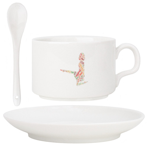 Кофейный набор с принтом Irish dancer