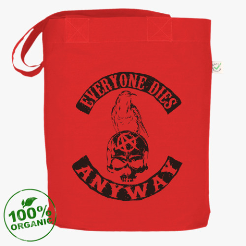 Сумка шоппер с принтом Everyone dies