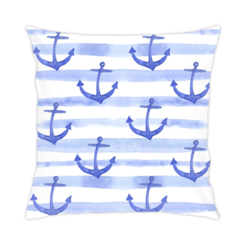 Подушка с принтом Поднять якоря