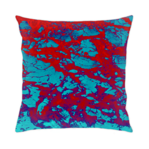 Подушка с принтом Кровь в кислоте