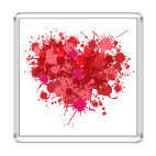 Сердце из брызг краски