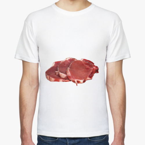 Футболка с принтом Мясо!