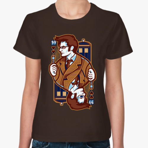 Женская футболка с принтом Десятый Доктор
