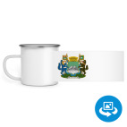 Кружка металлическая белая (круговая запечатка)