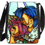 Пара с розово-голубыми волосам