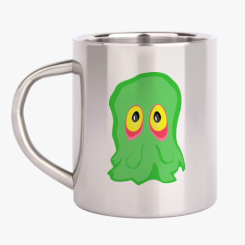 Кружка металлическая Кислотно-зеленый монстрик