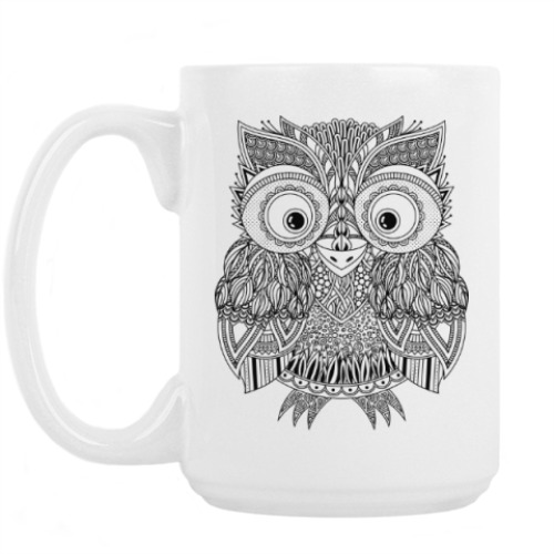 Кружка с принтом Лупоглазая совушка