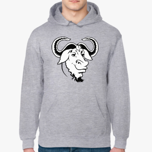 Толстовка худи с принтом GNU