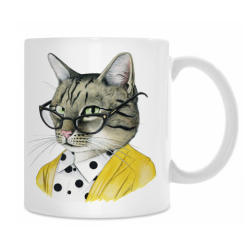 Кружка с принтом Кошечка