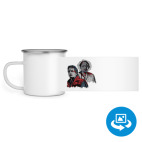 Кружка металлическая белая (круговая запечатка)