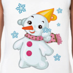 Снеговик и снежинки