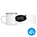 Кружка металлическая белая (круговая запечатка)