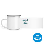 Кружка металлическая белая (круговая запечатка)